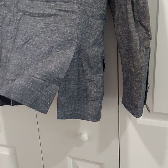 Howe Men’s Blue Cotton Linen Blend Sport Coat Sz 36 - Picture 13 of 14